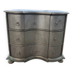 Meuble design bois noble revtement argent