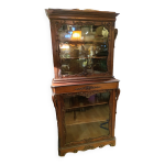Meuble deux corps en retrait et en vitrine argentier en palissandre des indes vers 1850 / 60