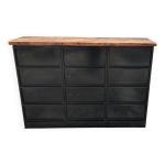 Meuble douze clapets noir mobilier industriel