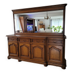 Meuble enfilade entirement en chne massif + miroir cadre en chne massif