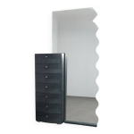 Meuble d'entre postmoderne avec miroir et porte - manteau, italie, annes 1980