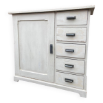 Meuble type farinier alsacien brotschrank rustique vers 1910 sapin peint buffet meuble mtier art po