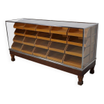 Meuble de mercerie ou comptoir de magasin vintage britannique en �rable et ch�ne, ann�es 1930