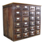 Meuble de mtier 24 tiroirs avec porte tiquettes