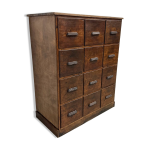 Meuble de m�tier ancien � 12 tiroirs, circa 1900