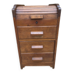 Meuble de mtier bureau , classeur rideau coulissant en bois