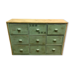 Meuble de metier enfilade a tiroirs en bois restaur