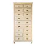 Meuble de métier mercerie - commode haute patinée - semainier xxl Meuble de métier mercerie - commode haute patinée - semainier xxl