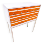 Meuble de m�tier vintage borgeaud - 15 tiroirs - design industriel & b