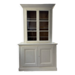 Meuble mtier vitrine xl patine blanche