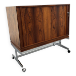 Meuble mobile vintage en bois, 1970s