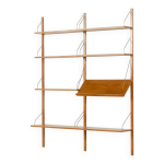 Meuble mural scandinave en ch�ne, dans le style de poul cadovius, ann�es 1970