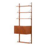 Meuble mural scandinave en teck avec secrtaire