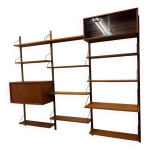 Meuble mural scandinave vintage en teck par poul cadovius pour royal system, cope Meuble mural scandinave vintage en teck par poul cadovius pour royal system, cope