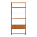 Meuble mural en teck avec console kai kristiansen pour fm mobler, annes 1960