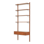 Meuble mural vintage scandinave avec console, dans le style de poul cadovius, ann�es 1960