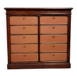 Meuble de notaire, cartonnier, �poque napol�on iii en acajou