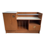 Meuble platine vinyles vintage, enfilade hi - fi radio design
