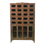 Meuble de prsentation en bois  20 placards vitrs