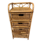 Meuble de rangement, commode en rotin
