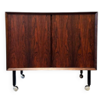 Meuble de rangement mobile en palissandre, danemark annes 60 / 70, vintage, milieu du xxe sicle