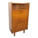 Meuble de rangement secr�taire vintage en bois de ch�ne des ann�es 50 60