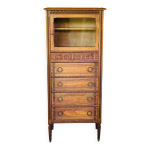 Meuble de rangement vitrine  5 tiroirs style directoire