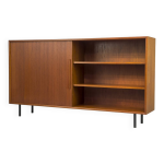 Meuble en teck à une porte coulissante de wk möbel, années 1960 Meuble en teck à une porte coulissante de wk möbel, années 1960