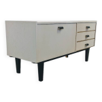 Meuble télé tv vintage en bois blanc / enfilade Meuble télé tv vintage en bois blanc / enfilade