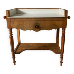 Meuble de toilette ancien en bois et marbre fin xix / dbut xx sicle