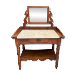 Meuble de toilette en bois et marbre fin xix Meuble de toilette en bois et marbre fin xix