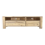 Meuble tv en bois massif contemporain, 2 tiroirs, 2 rangements. Meuble tv en bois massif contemporain, 2 tiroirs, 2 rangements.