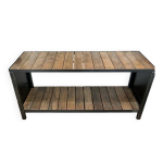 Meuble tv industriel bois massif mtal heavy solid wood metal tv unit