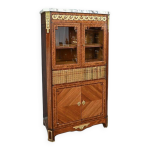 Meuble vitrine en marqueterie, style louis xvi 2me partie xixe