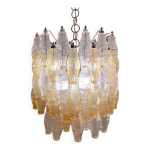 Mid - century murano glass chandelier  polyhedr  by carlo scarpa for venini, italy, 1960s