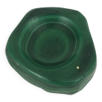 Mini cendrier en malachite de forme abstraite