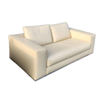 Minotti - canap� 2 places hamilton en cuir beige (2x)