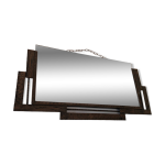 Miroir ancien biseaut� fer forg� circa 1930