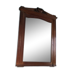 Miroir ancien de buffet en bois massif sculpt�, fin xix