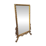 Miroir ancien dessus de commode ou entre deux fenêtres, bois sculpté xviiie siècle Miroir ancien dessus de commode ou entre deux fenêtres, bois sculpté xviiie siècle