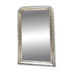 Miroir ancien louis - philippe 126 / 80, 5cm dor� feuille d argent trumeau