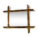 Miroir ancien piqu en bois