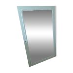 Miroir ancien relook en turquoise clair