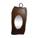 Miroir annes 50 cadre bois forme libre