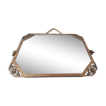 Miroir art dco 1930 en fer battu