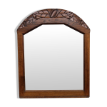 Miroir art d�co en ch�ne motif sculpt�
