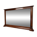 Miroir de barbier ancien en acajou