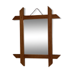 Miroir de barbier en bois blond