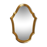 Miroir baroque cadre bois pltre dore 33x22cm