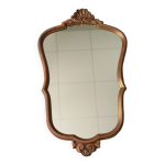 Miroir baroque cadre bois sculpté dorée patiné Miroir baroque cadre bois sculpté dorée patiné